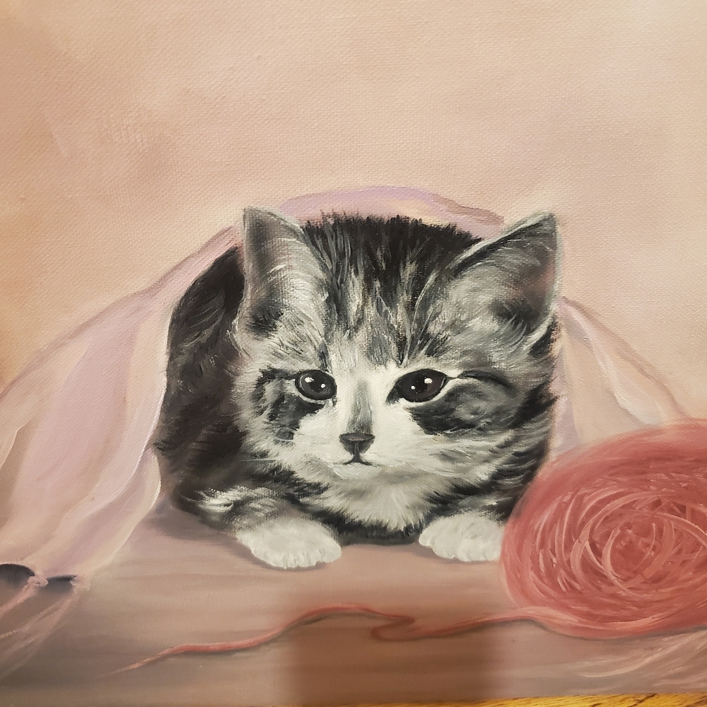 Vtg oil painting by Susie Warner 1980's - Picture 2 of 5
